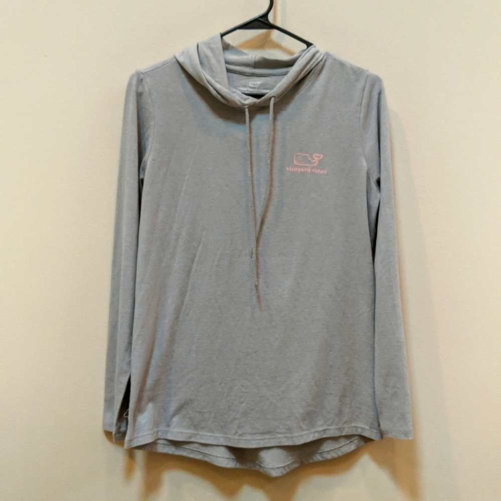 Vineyard Vines Edgartown Women's Lightweight Pullover Hoodie Gray Size XS
